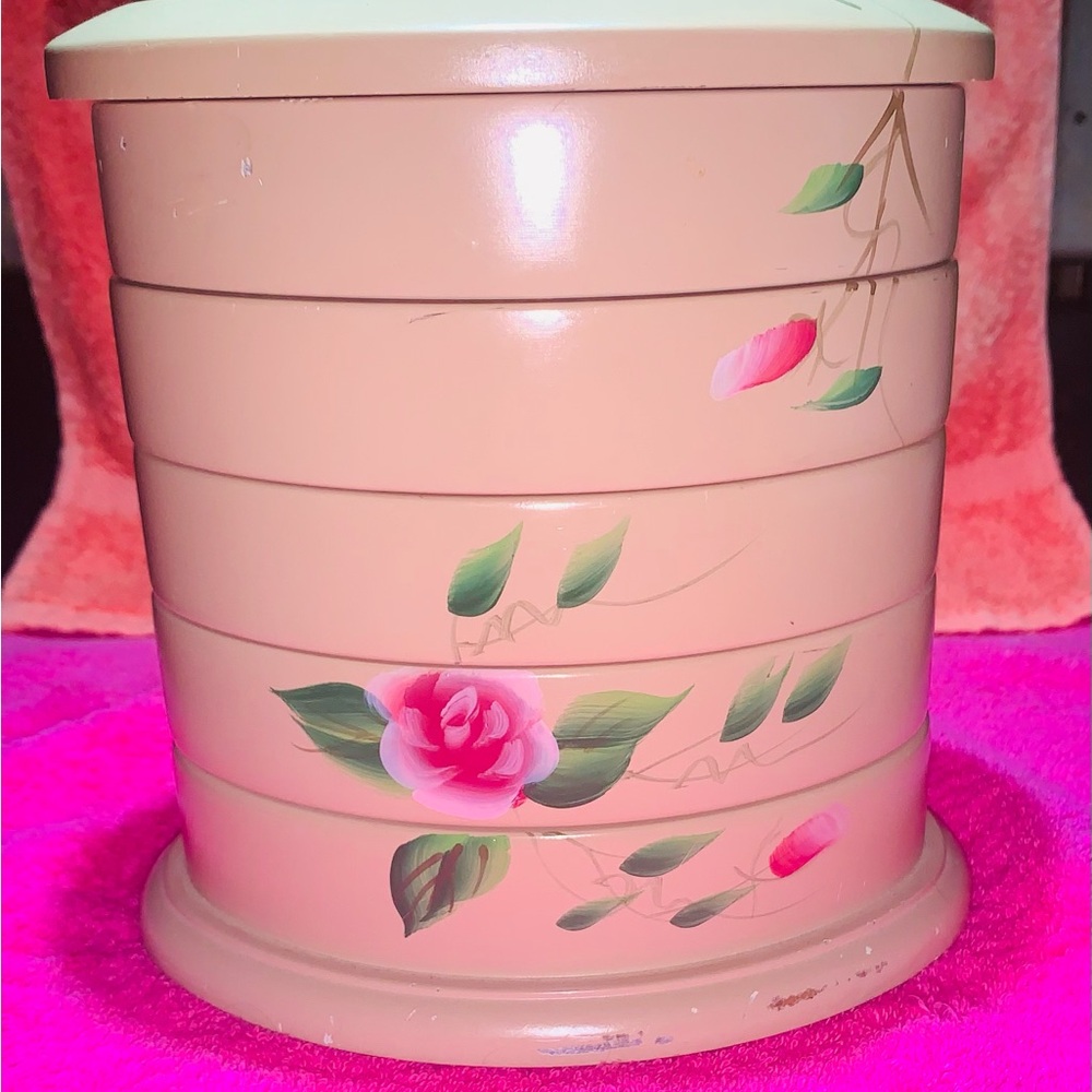 Vintage Five Tier Swing Out Jewelry Box